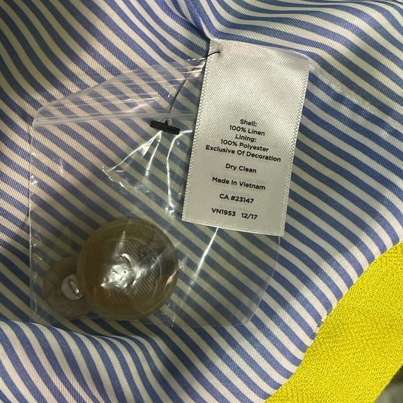 NWT Talbots Women's one button Yellow Blazer - Picture 8 of 8